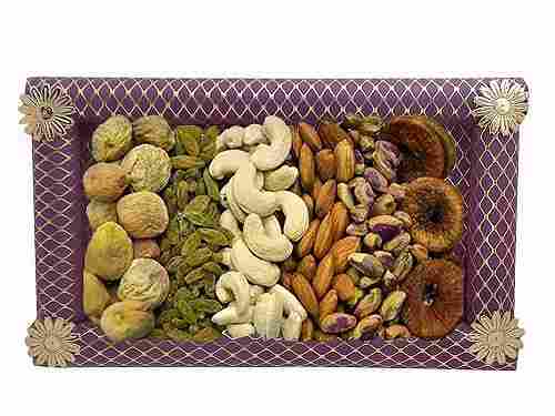 Fully Decorative Tray Containing 100% Natural and Organic Dry Fruits