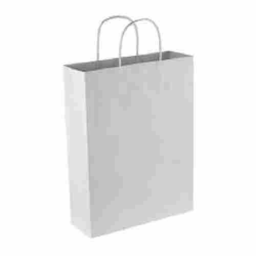 White Color Kraft Paper Hand Bags For Clothing, Cake and Books Shopping