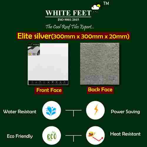 Anti Bacterial Heat Resistant Non Slip White Feet Cool Roof Tile Elite Silver