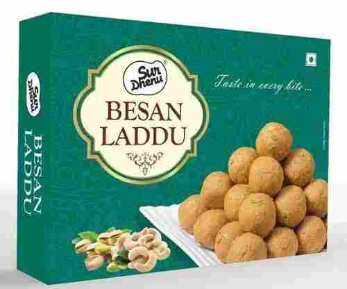 Tasty And Delicious Sweet Taste Surdhenu Besan Ladoo, 1kg Box Pack