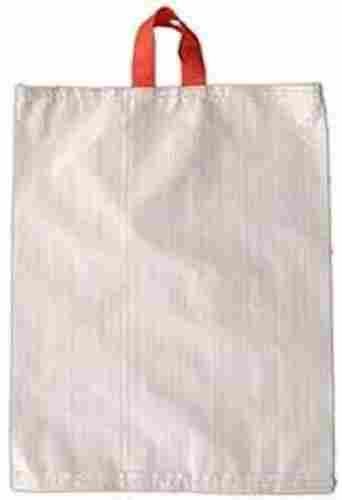 100% Woven Fabric Eco Friendly And Light Weight White Color Shopping Hand Carry Bags