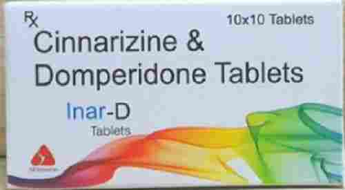 Cinnarizine And Domperidone Tablets, 10x10 Tablet