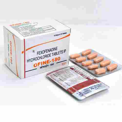 Ofine 180 Fexofenadine Hydrochloride Tablets, IP 10X10 Tablets