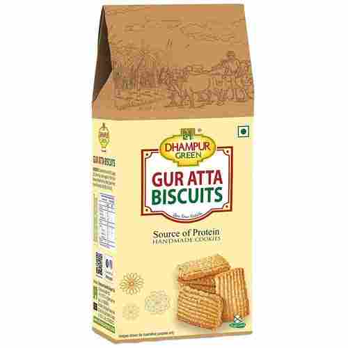 Dhampur Green Gur Atta Biscuits Own Your Health Source Of Protein Handmade Cookies, 200 Grams