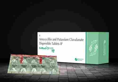 G-Moxil Cv Kid Amoxicillin And Potassium Clavulanate Dispersible Tablet - 10x10 Pack
