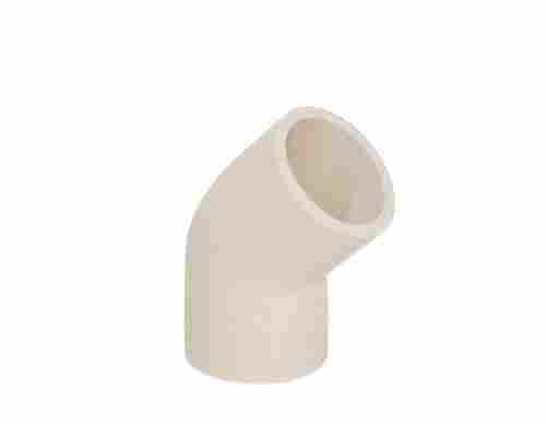 White Plastic Body 20 Mm Size 45 Degree Bend Angle Cpvc Elbow 
