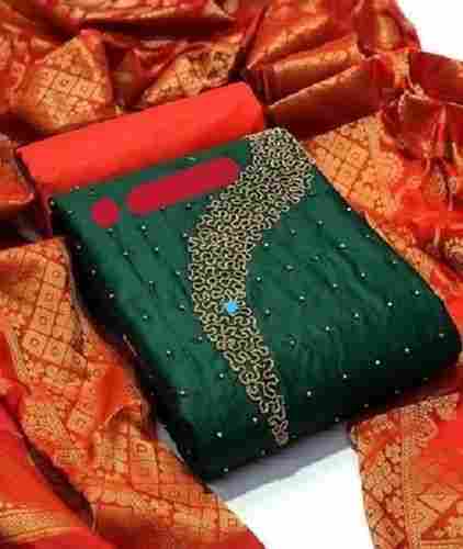 Leranath Fashion Chanderi Ladies Designer Suit Salwar With Embordered Dupatta