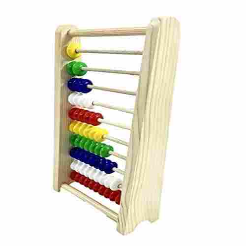 Wooden Kids Educational Toys Abacus for Kids for Basic Math Learning, 10 Rows Abacus Come with Different Color Beads