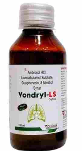  Ambroxol Hcl Levosalbutamol Sulphate Guaphenesin And Menthol Syrup, 100ml
