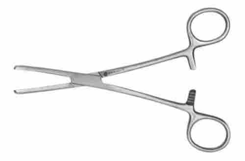 Grey Straight Stainless Steel Surgical Forceps With 10 Inch Size For Hospital Use