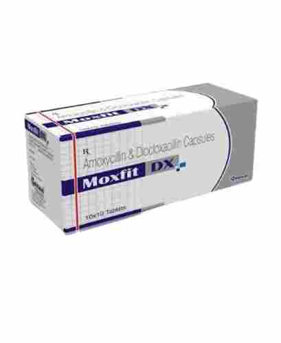 Amoxycillin And Diocloxacillin Capsules, Pack Of 10x10 Capsules