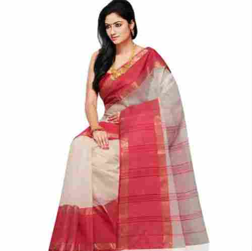 Light Weight Washable Palin Festive Wear With Seprate Blouse Piece Cotton Silk Saree 