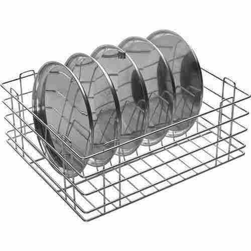 7 Inch Corrosion Proof Stainless Steel Kitchen Plate Basket For Home