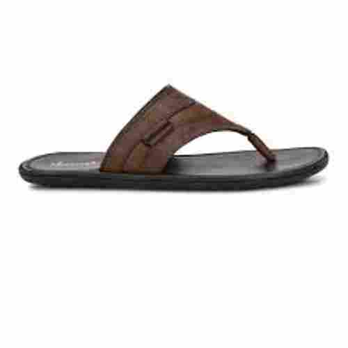 Stylish And Fashionable Flip-Flop Brown Leather Mens Slippers