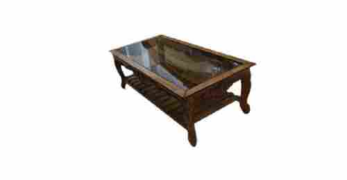 Wooden Modern Glass Designer Rectangular Center Table For Home