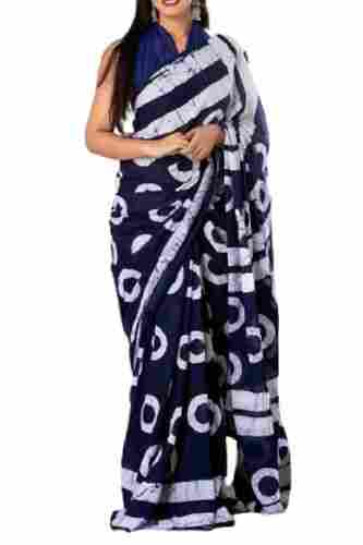 Skinny Friendly Casual Wear Soft Cotton Batik Printed Saree