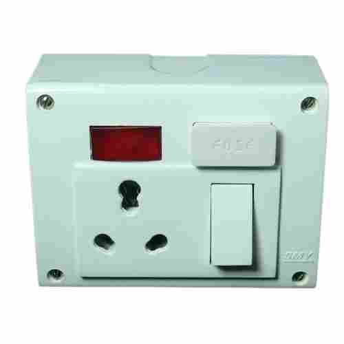 12 Ampere 240 Voltage Rectangular Abs Plastic 5 In 1 Switch Socket
