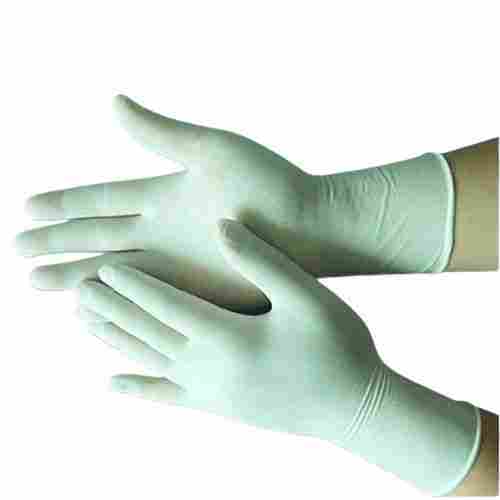Powder Free And Mid Length White Surgical Latex Hand Gloves 