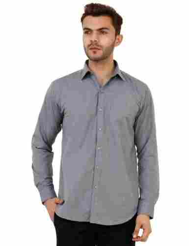 Easily Washable And Comfortable Spread Collar Full Sleeves Cotton Shirt For Men 