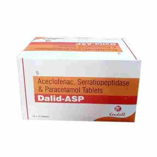 Aceclofenac, Serratiopeptidase & Paracetamol Tablets, 10x10 Tablets 