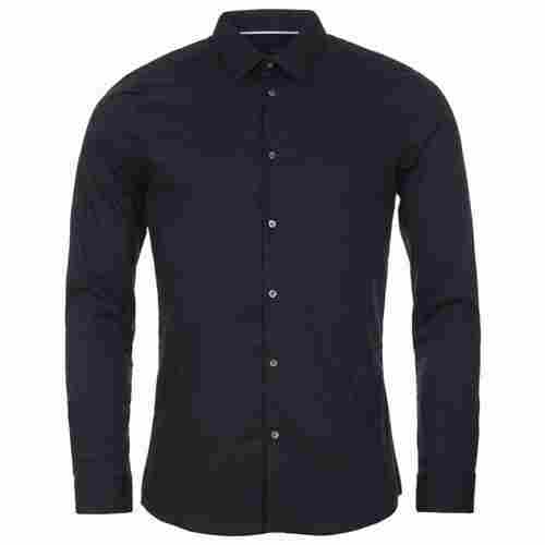 Black Breathable Soft Full Sleeve Digital Printed Collar Neck Party Wear Shirt For Men