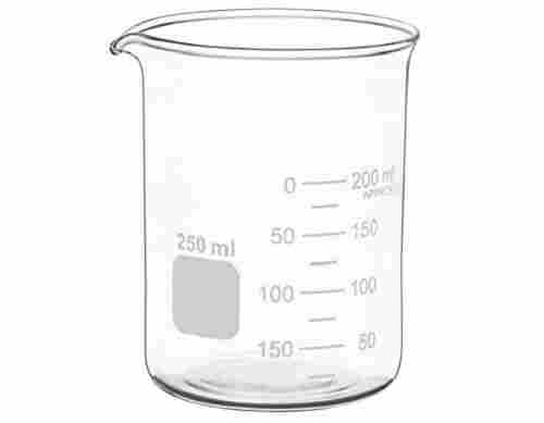 250 Ml 12 X 7 X 8 Cm Borosilicate Glass Beaker For Chemical Laboratory
