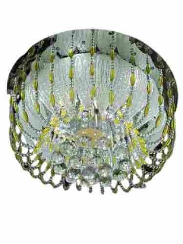 60 Watt Round Crystal Glass Polished Electric Ceiling Led Chandelier 