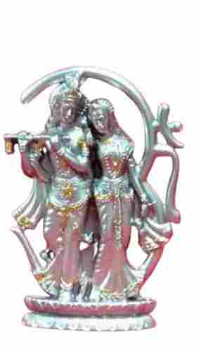 15 Inch Water Resistance Plastic Lord Krishna And Radha Artificial God Statues