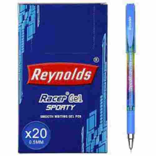 Water Proof Ink For Smooth Writing With Comfortable Grip Reynolds Racer Blue Gel Pen 