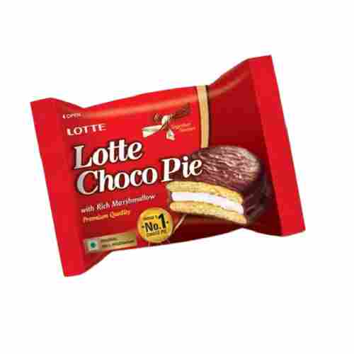 1 Piece, Food Grade Crispy Sweet And Delicious Taste Lotte Choco Pie Cookies