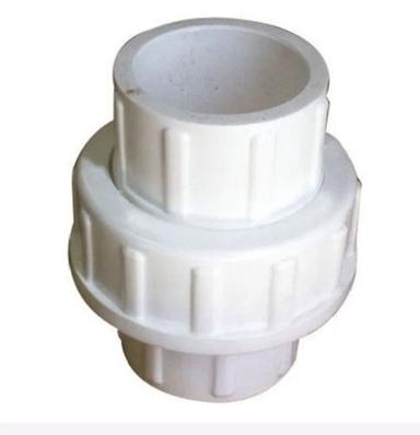 White 10 X 10 X 5 Centimeters, Round Plastic Connector For Plumbing