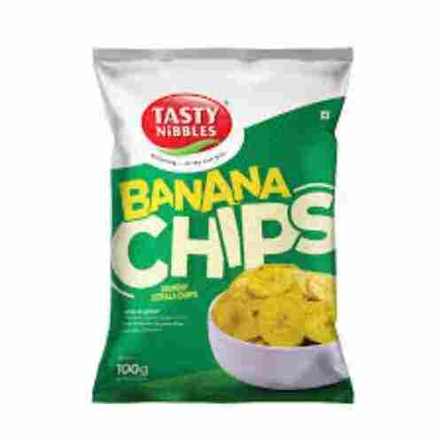 Crispy Crunchy Salty Deep Fried Slightly Thick Yellow Banana Chip Snack 