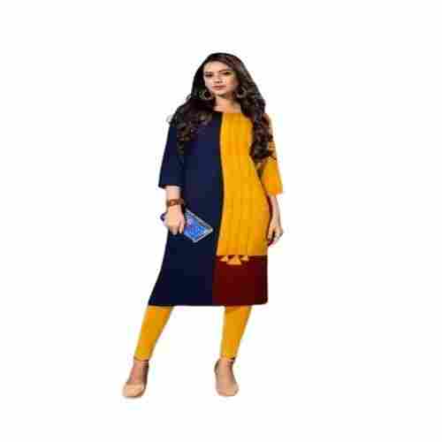 Exclusive Straight Well Printed 3/4th Sleeve New Designer Kurti