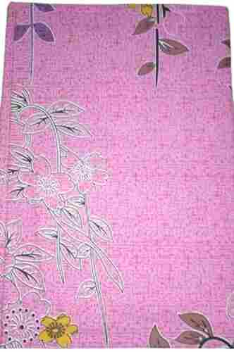 Floral Printed Pink Color Cotton Double Bedsheet, For Home, 300 Yarn Count 