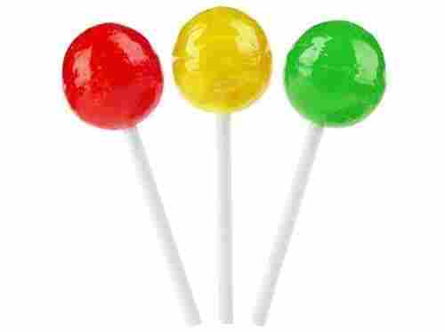 Sweet And Tasty Round Mango Flavored Candy Lollipop