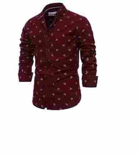 Breathable Cotton Printed Pattern Casual Full Sleeve Shirt For Men'S