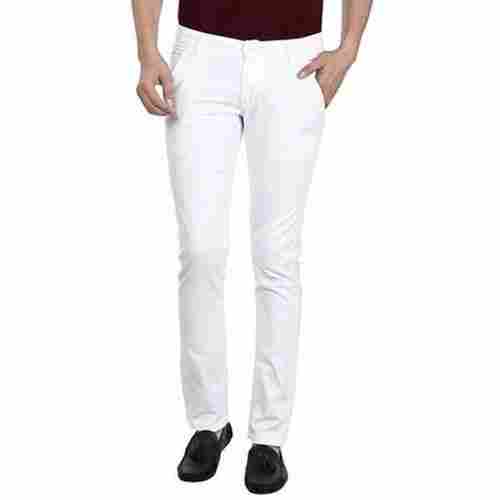 Comfortable White Cotton Mens Formal Trouser