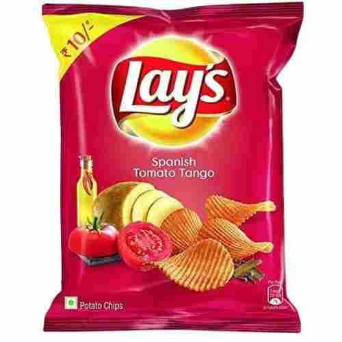 Tasty Fried Processed Salty Tomato Flavour Spicy Fresh Potato Chips, 30 G Pack