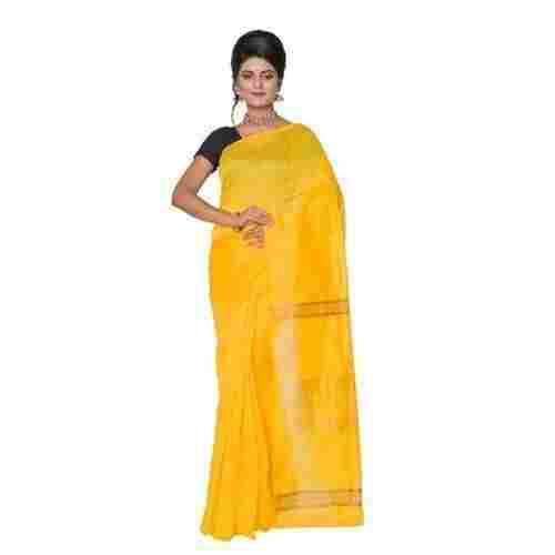 Ladies Contemporary Style Printed Yellow Saree