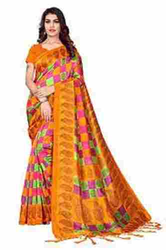 Elegant Look Comfortable And Breathable Stylish Printed Chiffon Saree For Women