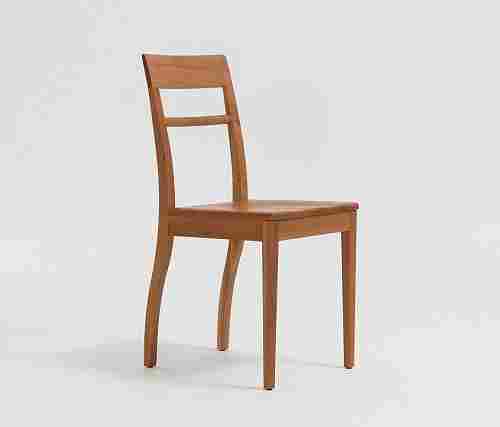 Teak Wood Polished Finished Wooden Chair Without Armrest