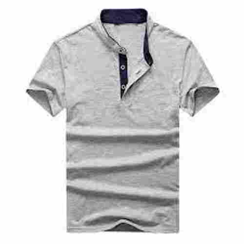 Men'S Stylish Casual Wear Super Quality Trendy Half Sleeve Gray T Shirt