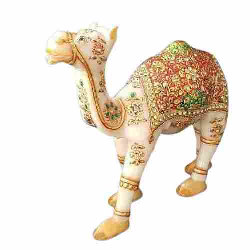 Cream Color Marble Camel Statue For Decoration