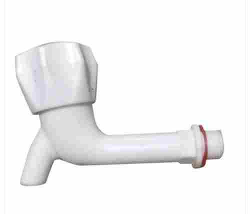 Wall Mounted 15 Mm Size White Pvc Plastic Short Body Water Tap