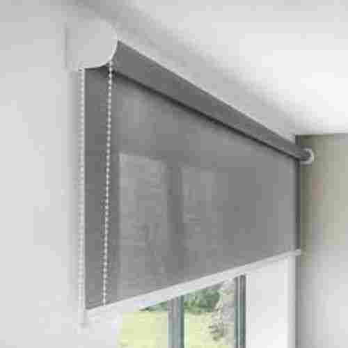 Modern Elegant Look Easy To Clean Foldable Plain Grey Roller Blind