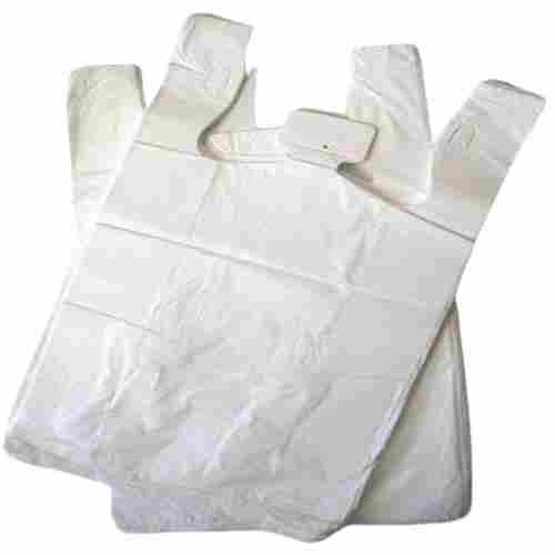 Eco Friendly And Water Resistant White Plain Plastic Carry Bags