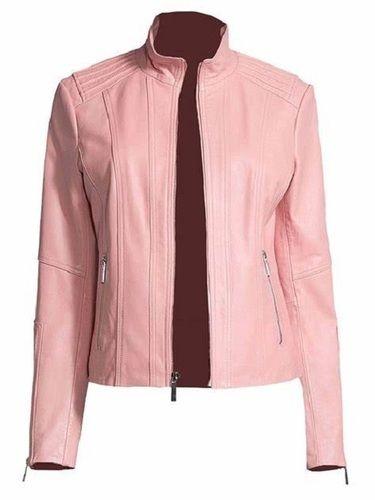 Pink Full Sleeves And Comfortable Casual Wear Jacket For Ladies