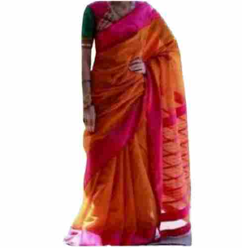 Casual Wear Breathable And Comfortable Cotton Silk Womens Saree With Blouse Piece