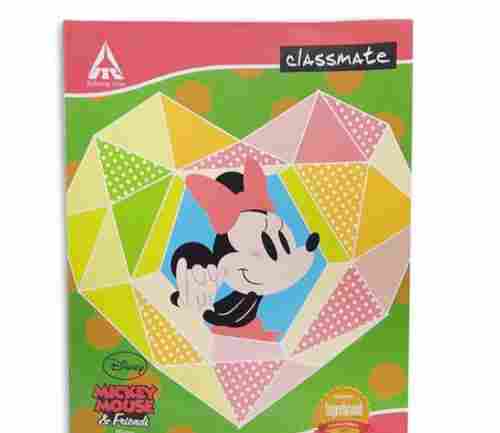 Mickey Mouse Cartoon Printed Cover A4 Size Single Line Classmate Notebook