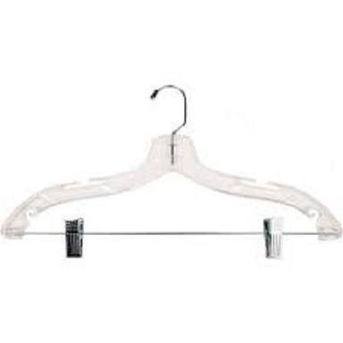 White 17 Inches Size Polished Plastic Display Clothes Hangers